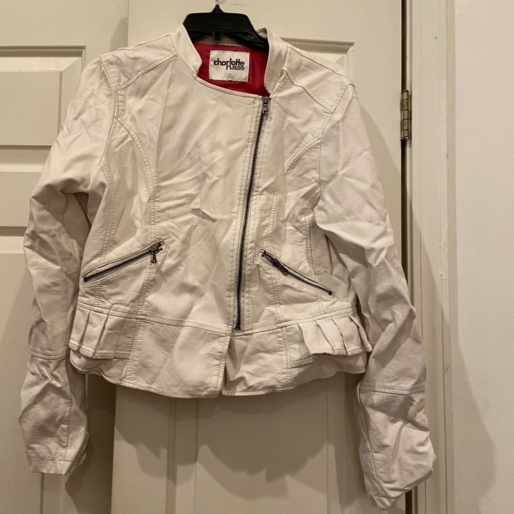 White leather jacket
